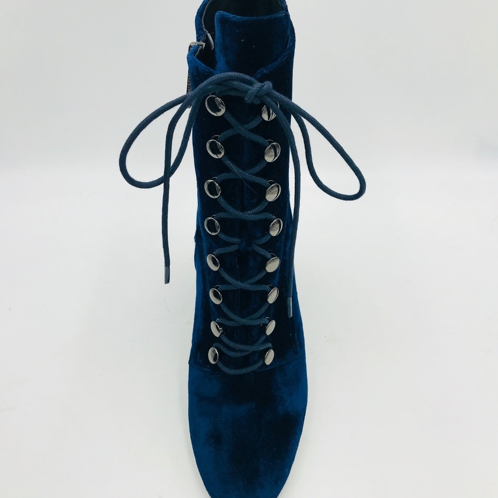 KENDALL + KYLIE Blue Crushed Velvet Bridget Boots - Picture 5 of 7